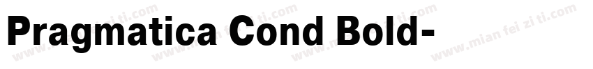 Pragmatica Cond Bold字体转换